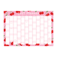 Iko Iko Wall Planner 2027 Cherries Pink