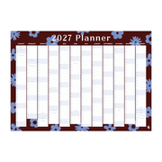 Iko Iko Wall Planner 2027 Flower Power Brown Blue