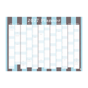 Iko Iko Wall Planner 2027 Light Blue Grey Stripe