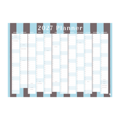 Iko Iko Wall Planner 2027 Light Blue Grey Stripe