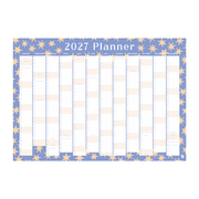 Iko Iko Wall Planner 2027 Purple Yellow Wonky Stars