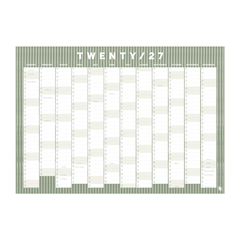 Iko Iko Wall Planner 2027 Sage Small Stripe