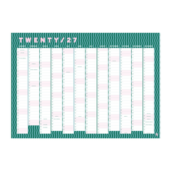 Iko Iko Wall Planner 2027 Pink Green Wave