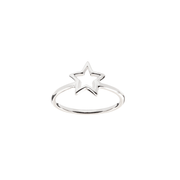 Iko Iko Ring Big Cut Out Star Silver