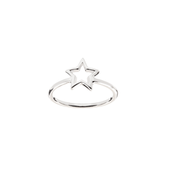 Iko Iko Ring Big Cut Out Star Silver