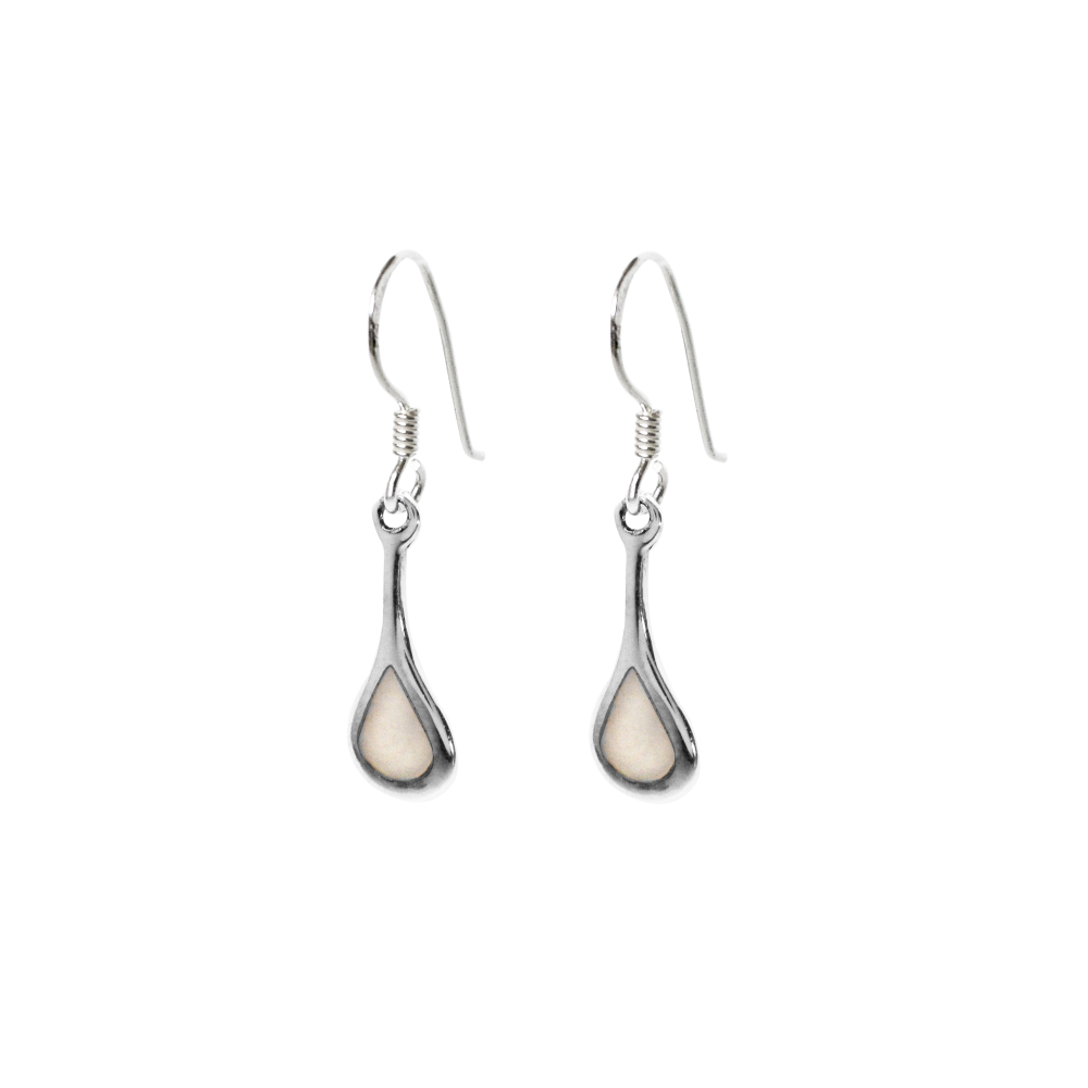 Iko Iko Earrings Tear White Silver
