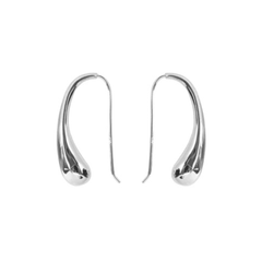 Iko Iko Earrings Chunky Teardrop Small Silver