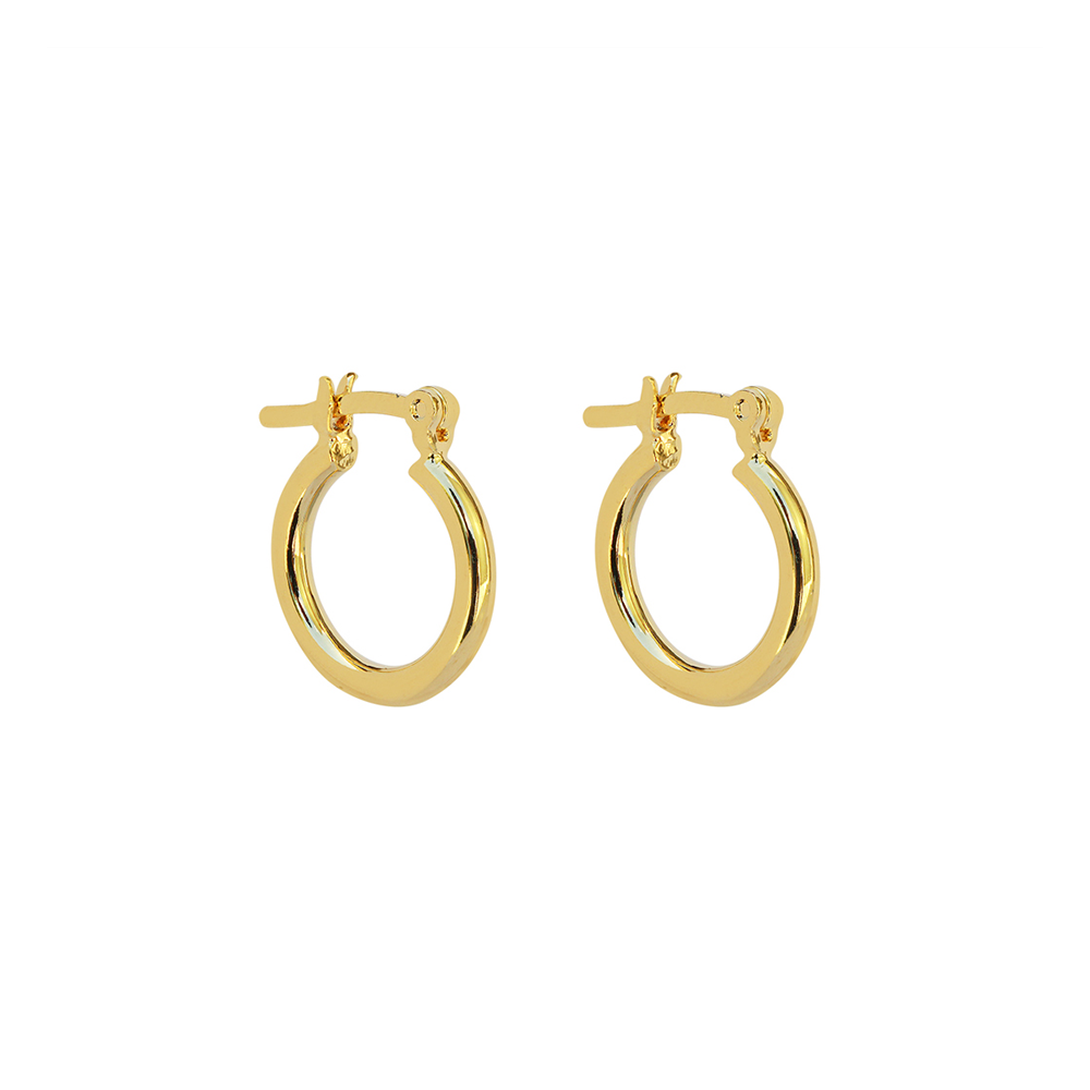 Iko Iko Earrings Little Chunky Hoops Gold