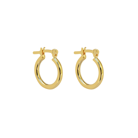 Iko Iko Earrings Little Chunky Hoops Gold