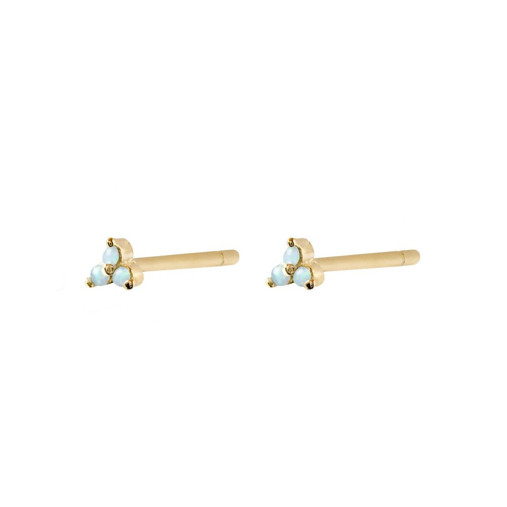 Iko Iko Studs Trio Opal CZs Gold