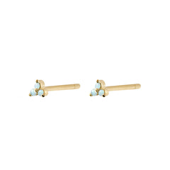 Iko Iko Studs Trio Opal CZs Gold