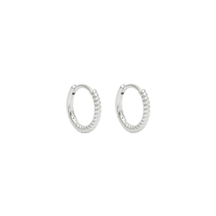 Iko Iko Earrings Huggie Twist Detail Silver