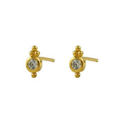 Iko Iko Studs Baroque CZ Gold