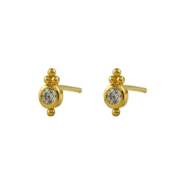 Iko Iko Studs Baroque CZ Gold