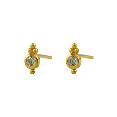 Iko Iko Studs Baroque CZ Gold