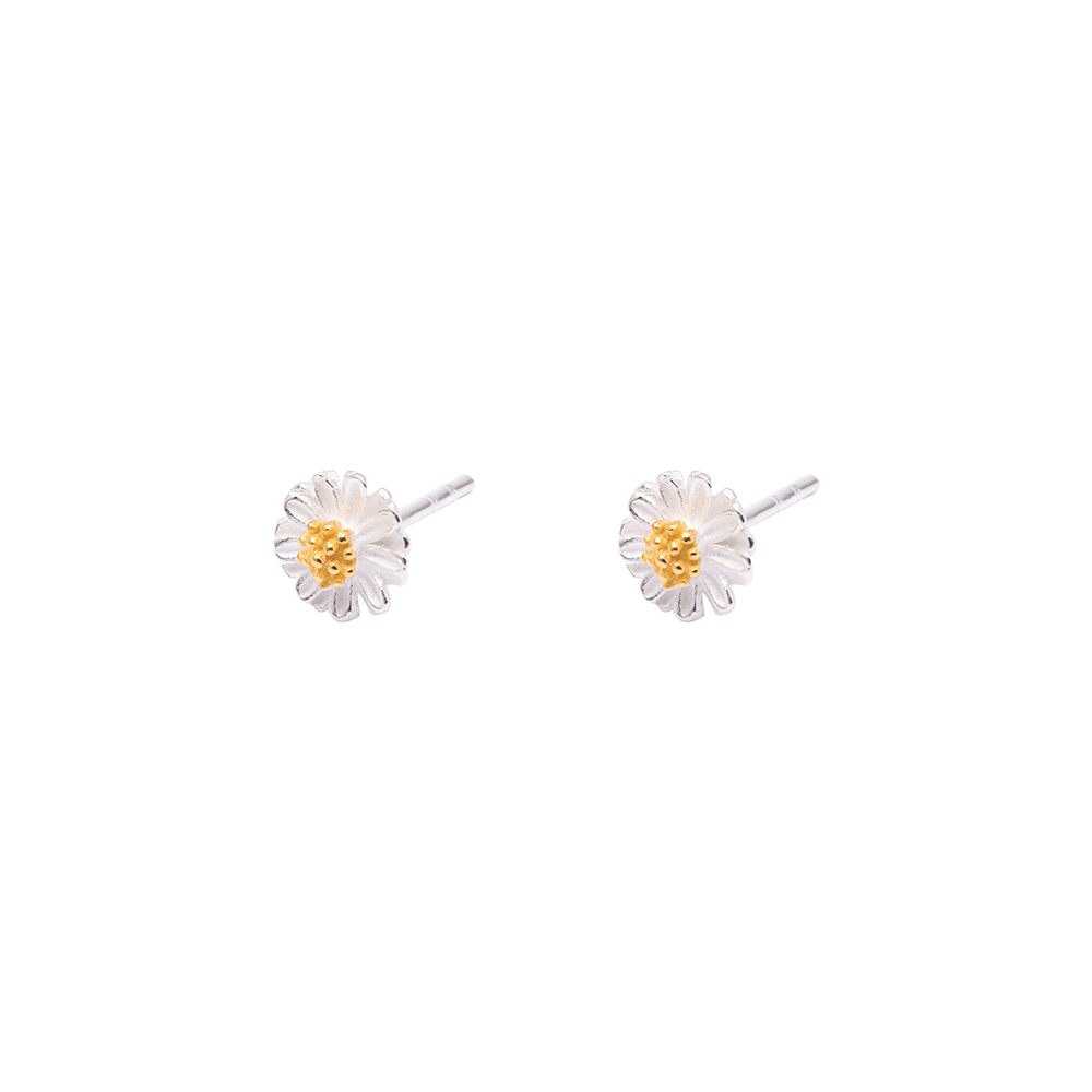 Iko Iko Studs Flower Little Silver with Gold
