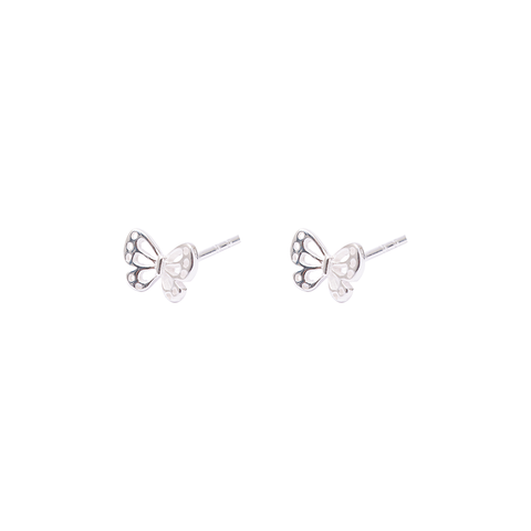 Iko Iko Studs Little Butterfly Cut-Out Silver