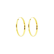 Iko Iko Earrings Diamond Cut Hoops 30mm Gold