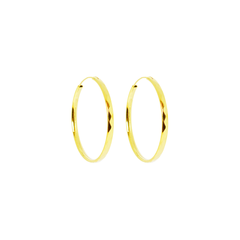Iko Iko Earrings Diamond Cut Hoops 30mm Gold
