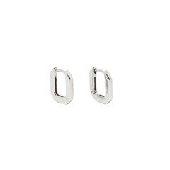 Iko Iko Earrings Huggie Structural Silver