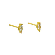 Iko Iko Studs Bling Oval Cut Gold