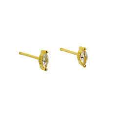 Iko Iko Studs Bling Oval Cut Gold