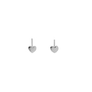 silver heart studs