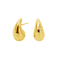 Iko Iko Earrings Chunky Drop Studs Gold