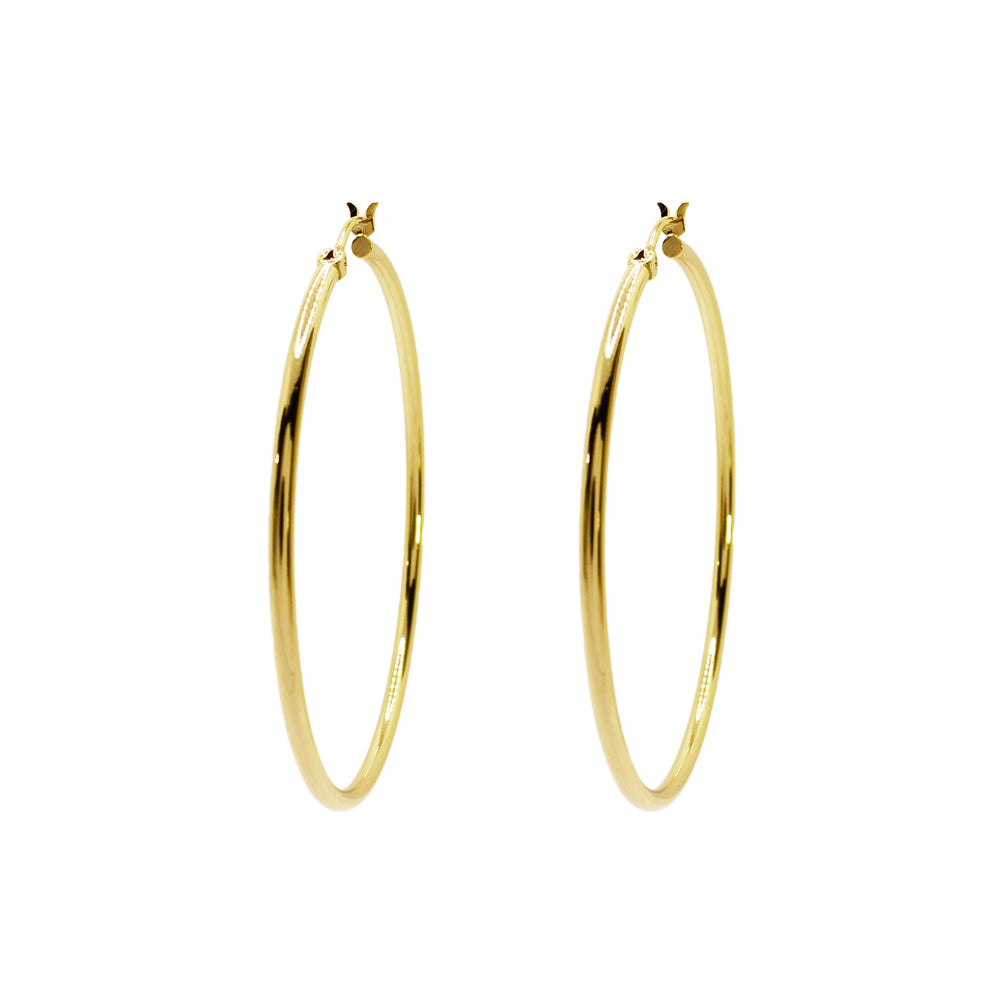 Iko Iko Earrings Big 50mm Hoops Gold