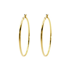 Iko Iko Earrings Big 50mm Hoops Gold