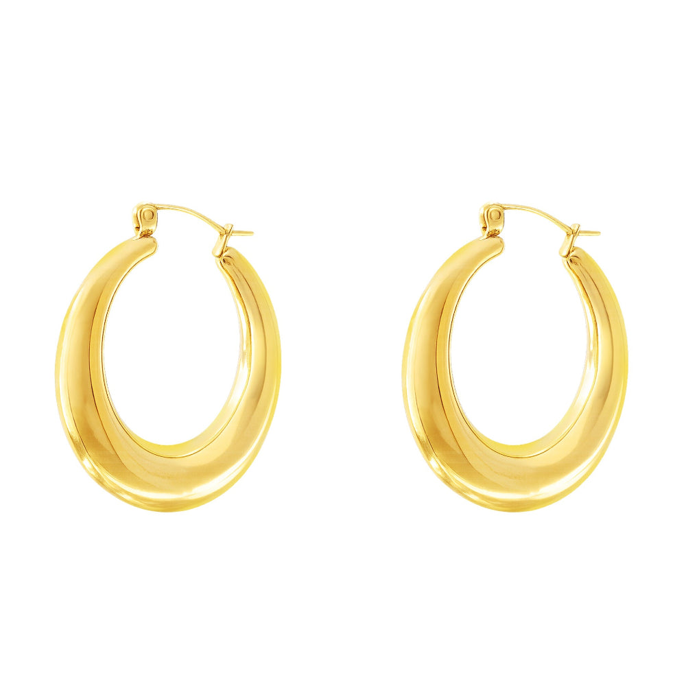 Iko Iko Earrings Chunky Hoops Gold