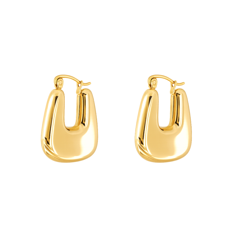 Iko Iko Earrings Chunky Drops Gold