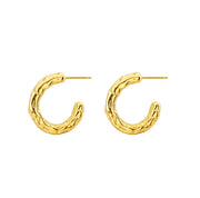 Iko Iko Studs Bashed Little Hoops Gold