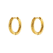 Iko Iko Earrings Bashed Sleepers Gold