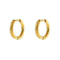 Iko Iko Earrings Bashed Sleepers Gold