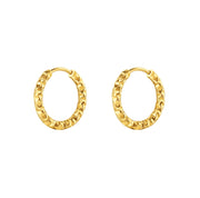 Iko Iko Earrings Geo Cut Tiny Hoops Gold
