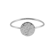 Iko Iko Ring Fine Hammered Circle