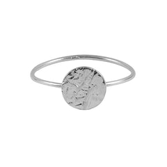 Iko Iko Ring Fine Hammered Circle
