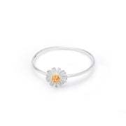 Iko Iko Ring Little Flower Silver with Gold Centre