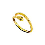 Iko Iko Ring Snake CZs Gold