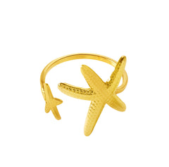 Iko Iko Ring Starfish Duo Gold