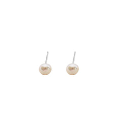 Iko Iko Studs Freshwater Pearl Silver