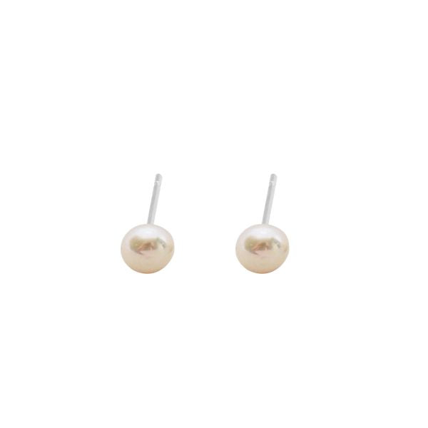 Iko Iko Studs Freshwater Pearl Silver Medium