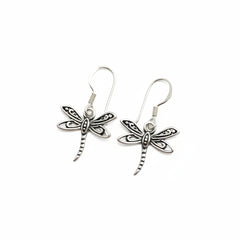Iko Iko Earrings Dragonfly Silver