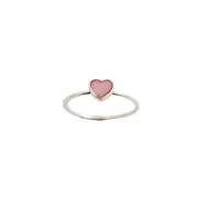 Iko Iko Ring Pink Opalite Heart Silver