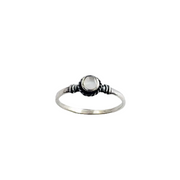 Iko Iko Ring Ring Boho Mother of Pearl Silver