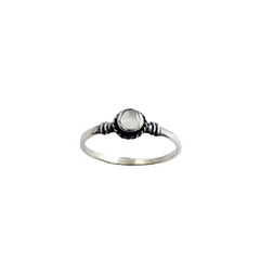 Iko Iko Ring Ring Boho Mother of Pearl Silver