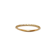 Iko Iko Ring  CZ Coated Band Gold