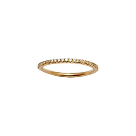 Iko Iko Ring  CZ Coated Band Gold