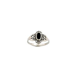 Iko Iko Ring Filogree Onyx Silver